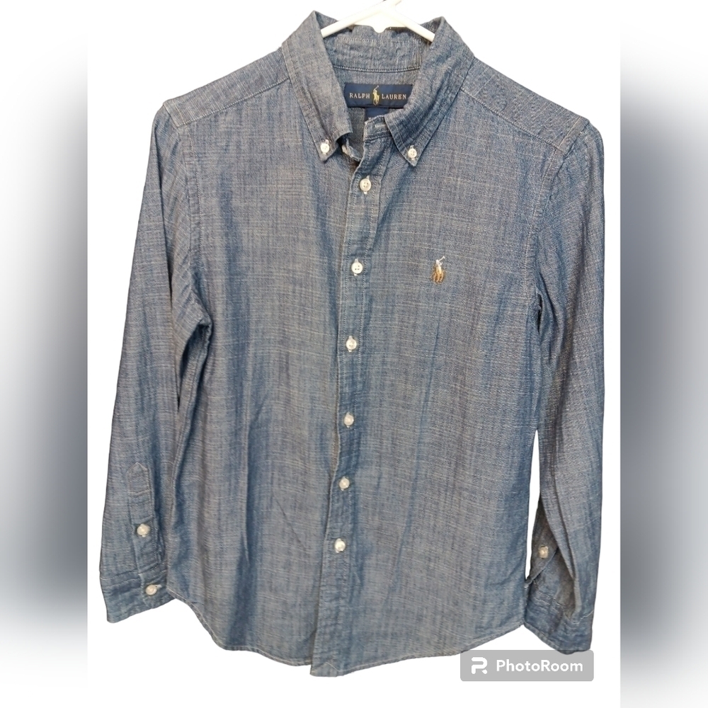 Ralph Lauren Chambray Button Down size kids 10-12